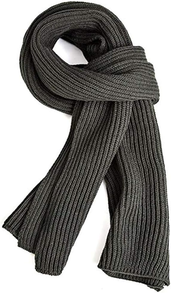 EONPOW Warm Autumn and Winter Scarf, Unisex Pure Color Winter Neck Warm Knitting Yarn Scarf - Image 1